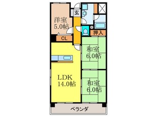 若園１１番館の物件間取画像